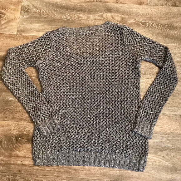 ROBBI & NIKKI High-Low Open Knit Sweater - Picture 2 of 4